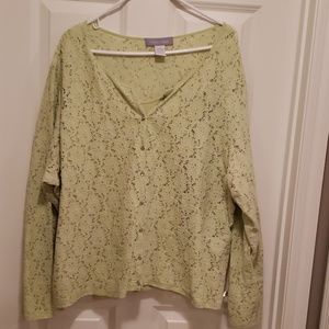 Lace button up jacket and matching tank